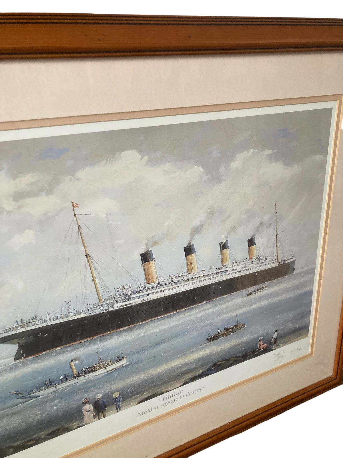 Signed Titanic Picture Of The Maiden Voyage To Disaster By John Smith 141/750 photo 245.0