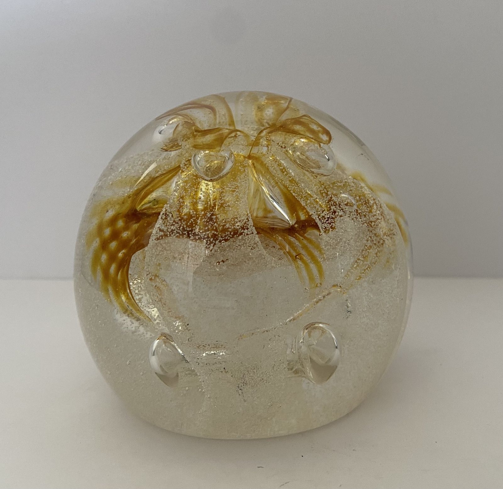 photo furniture Caithness, ‘Congratulations’, Scottish Art Glass Paperweight By Margot Thompson