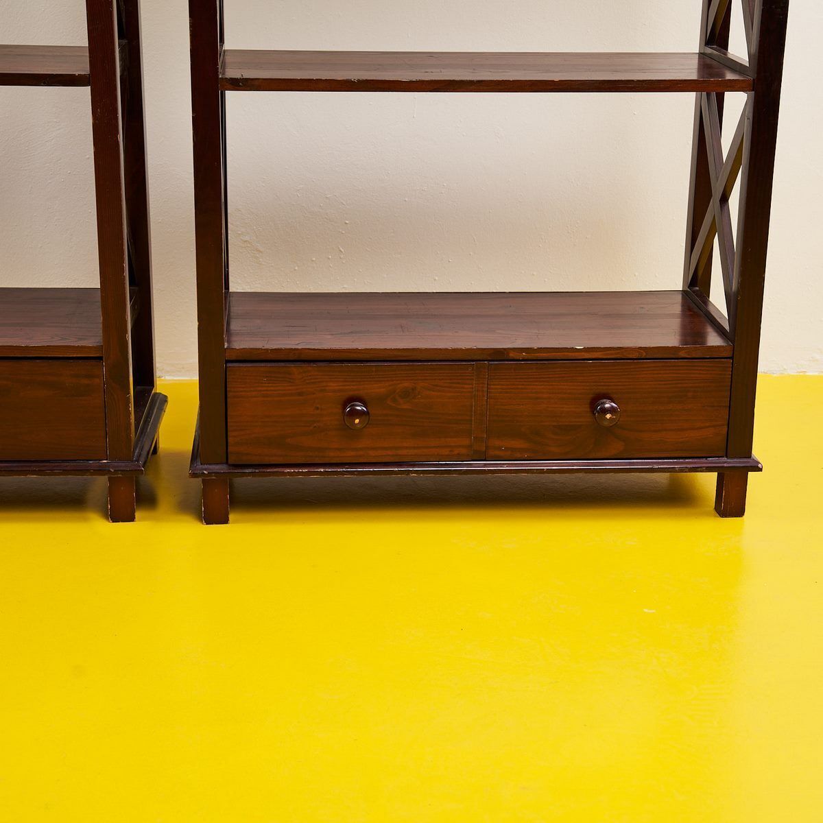 Pair Of 60s Solid Wood Bookcases photo furniture