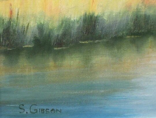 photo furniture Shannon River Ireland Irish Landscape Large Vintage Oil Painting Framed Original