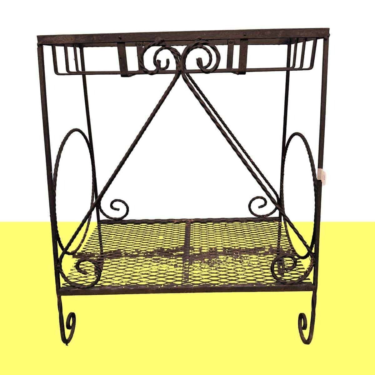 Rustic Design Iron Plant Stand, Ideal For Adding An Elegant Touch To Your Garden.