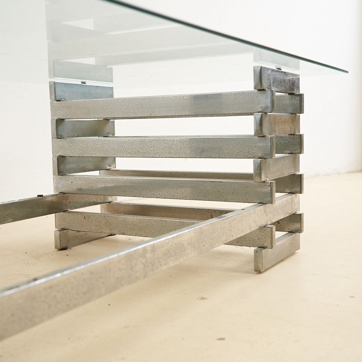 Designer Coffee Table With Chrome Base photo vinterior