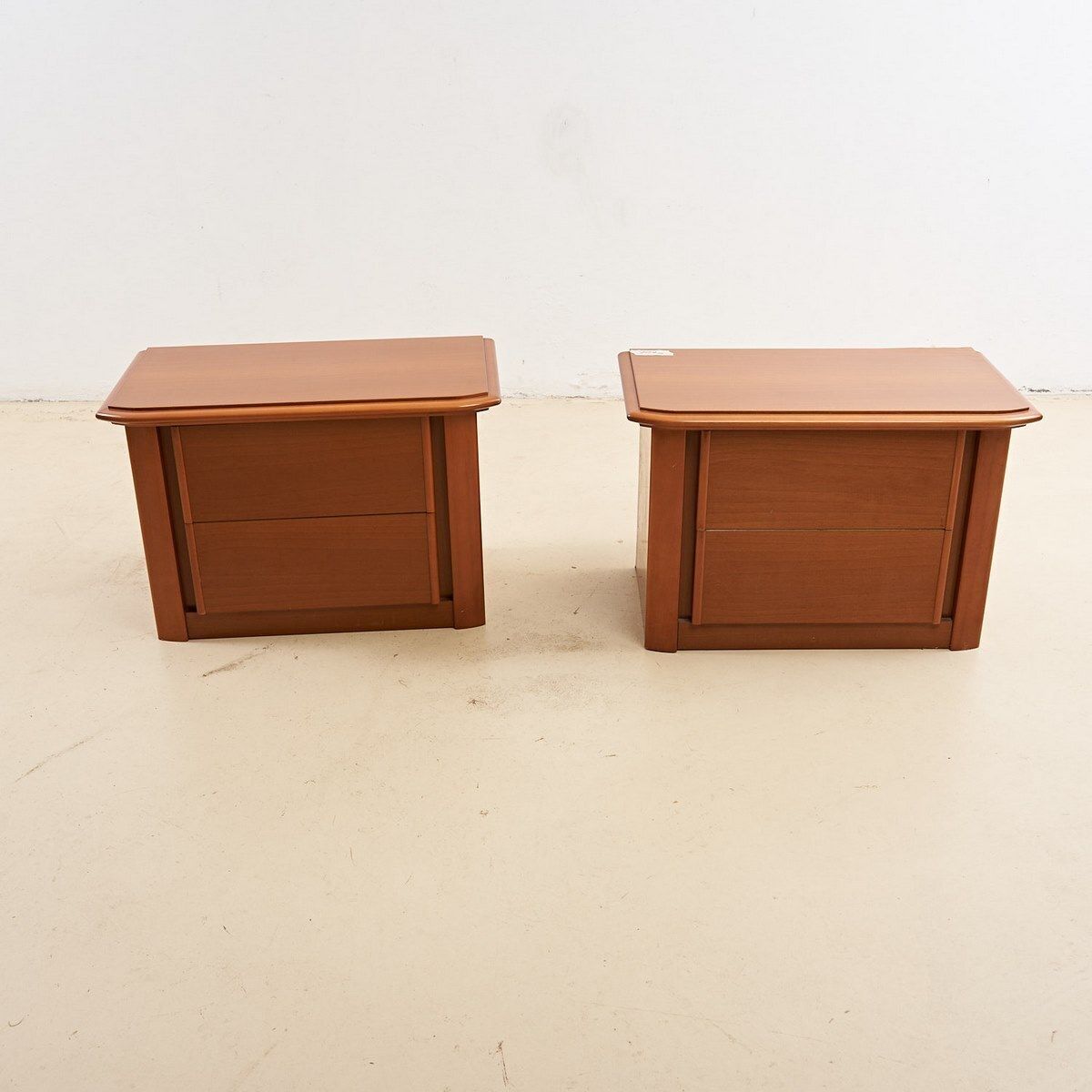 Pair Of Modern Wooden Bedside Tables
