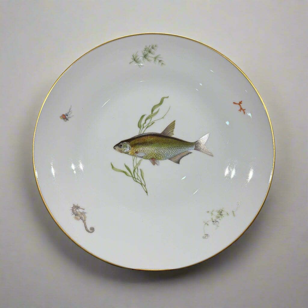 Richard Ginori Quenelle Pattern Seven Piece Fish Service photo for sale