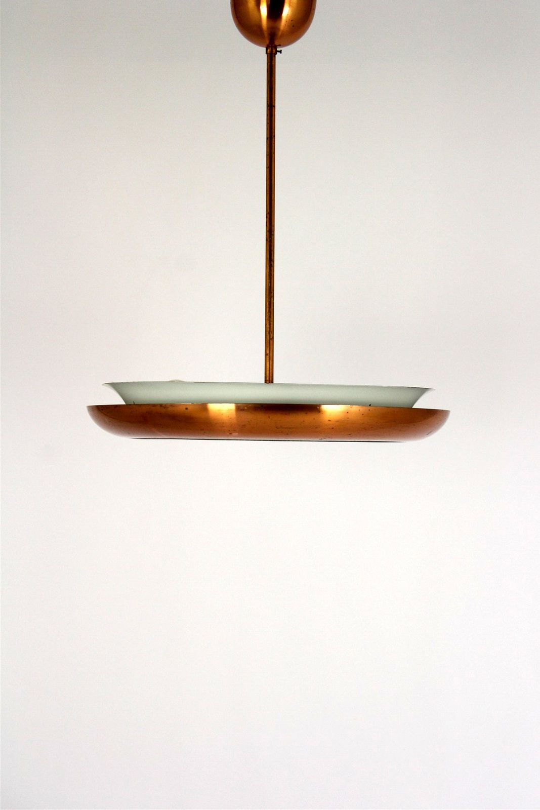 Bauhaus Ufo Pendant Lamp By Josef Hurka For Napako, 1930s photo vinterior
