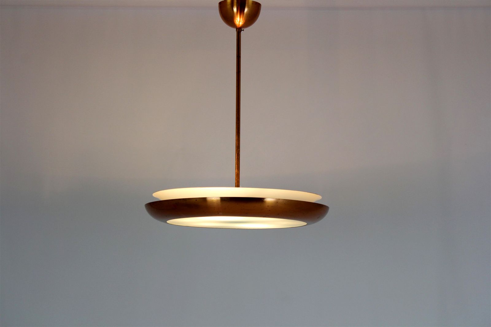 photo vintage Bauhaus Ufo Pendant Lamp By Josef Hurka For Napako, 1930s