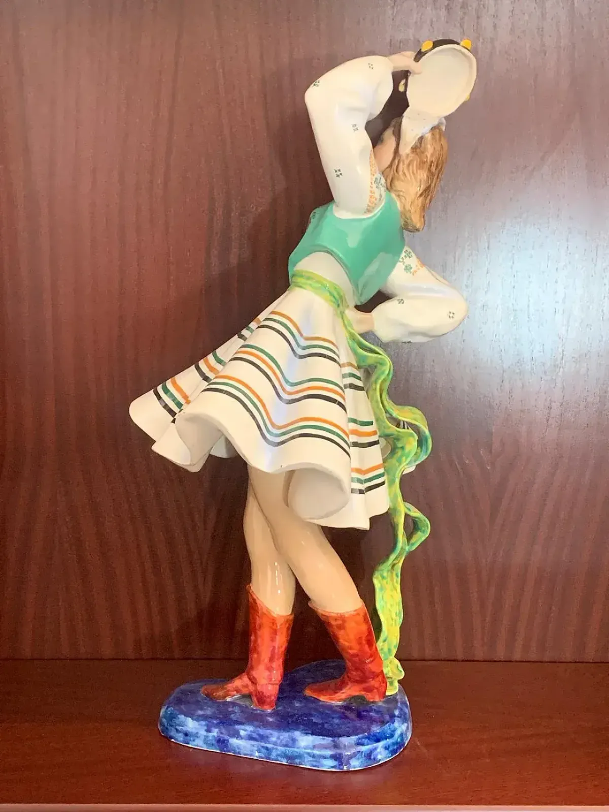 Ceramic Figure Of A Dancing Girl From Le Bertetti, 1940s photo vintage