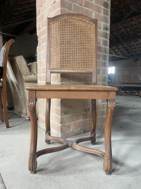 Suite De 6 Chaises Style Louis XIV En Cannage photo for sale