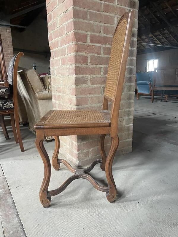 Suite De 6 Chaises Style Louis XIV En Cannage photo 950.0
