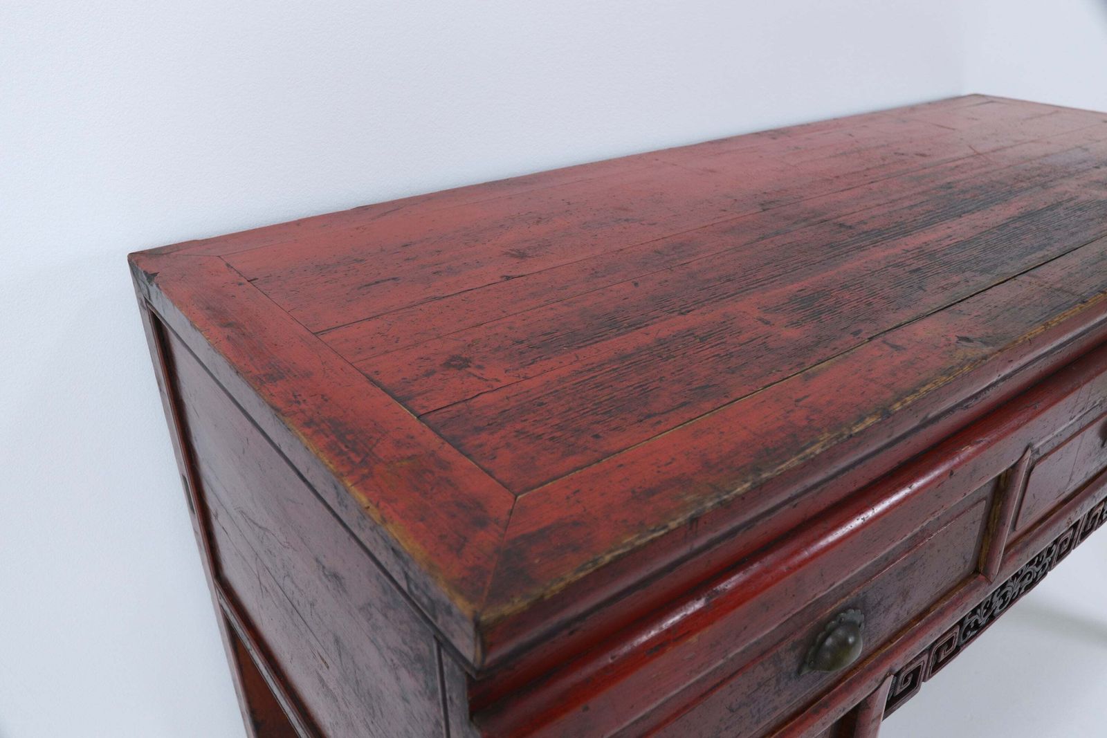 Early 20th Century Red Lacquered Chinese Console Table photo for sale
