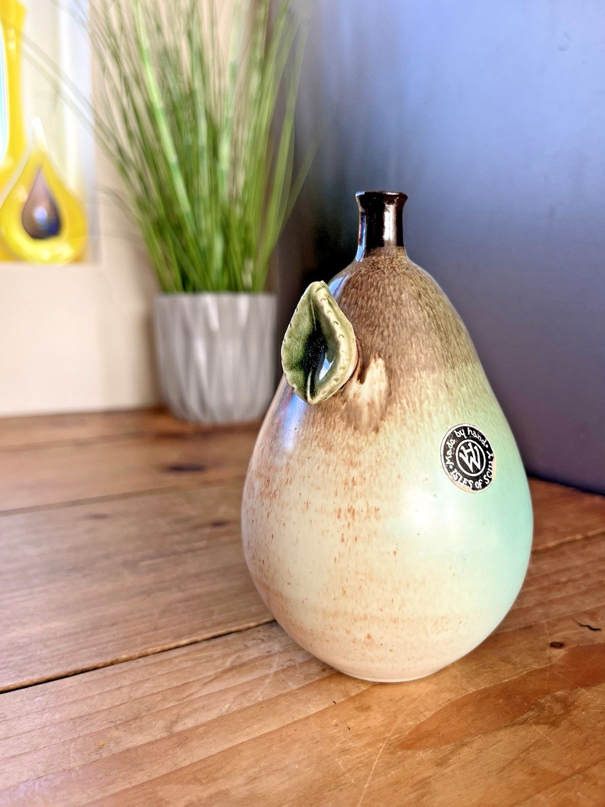 photo buy Vintage Humfrey Wakefield Scilly Studio Pottery Pear Artificial Faux Fruit Model