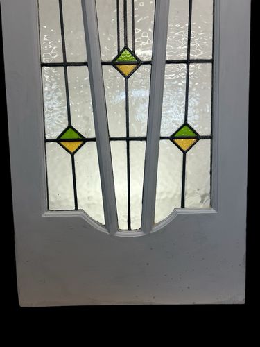 Art Deco Stained Glass Door Antique  Reclaimed Period Internal Vestibule Refurb photo vinterior