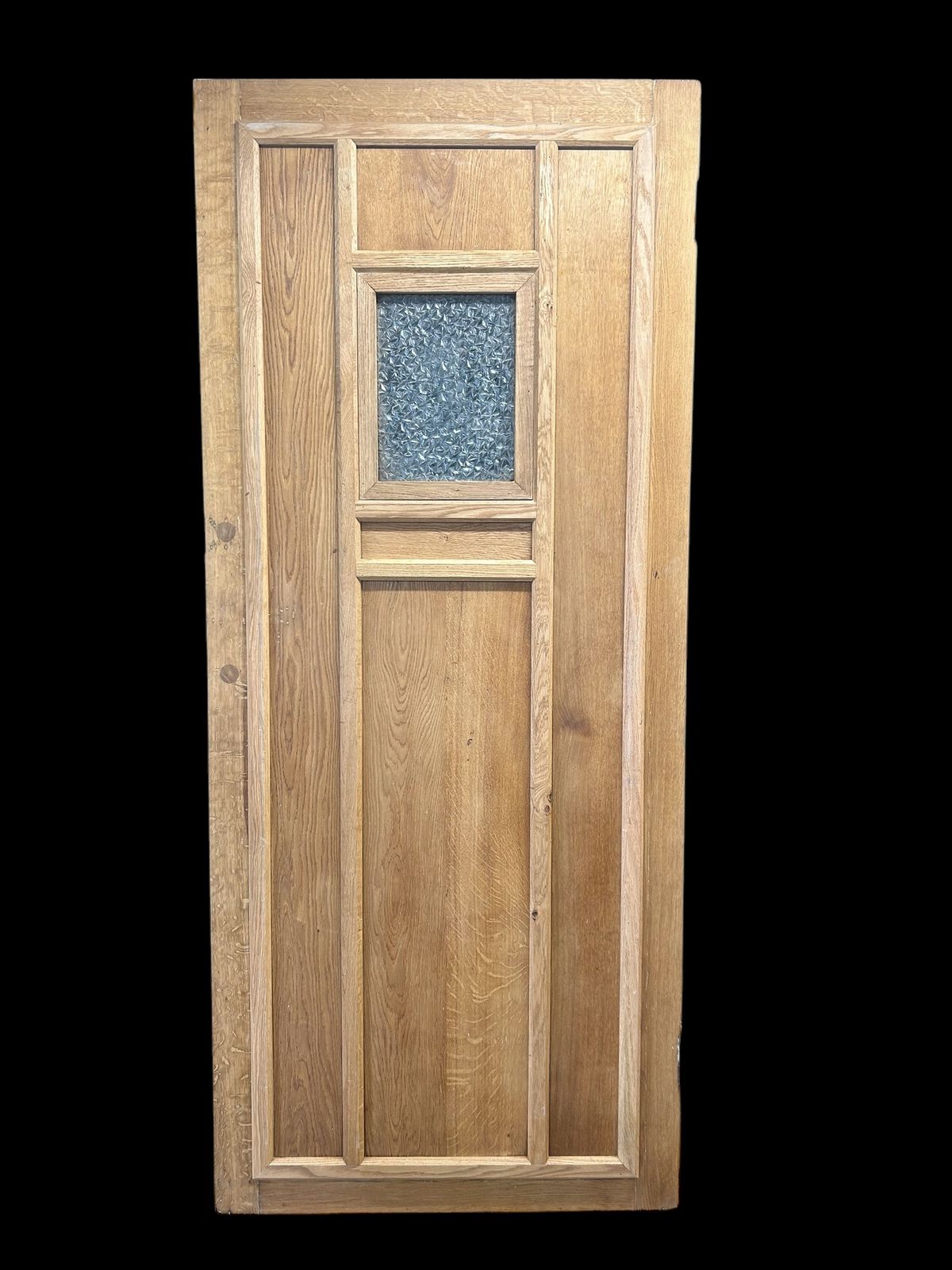 Home Fixtures Solid Oak Front Door Antique Period Reclaimed Wooden Glazed Cast Iron Refurb photo