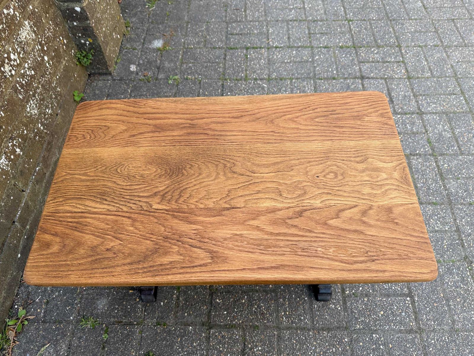 Solid Oak Vintage Coffee Table, Webber Furniture, Croydon, Mid Century. Side Table, Vintage Table   Excellent Condition photo vintage