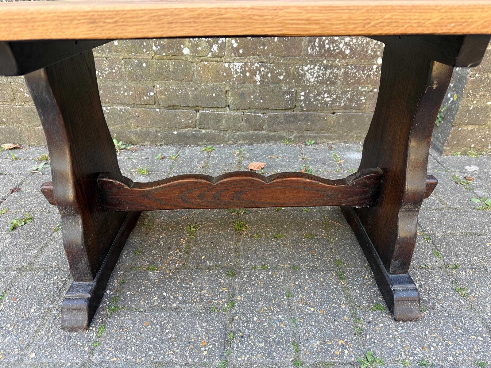 photo for sale Solid Oak Vintage Coffee Table, Webber Furniture, Croydon, Mid Century. Side Table, Vintage Table   Excellent Condition