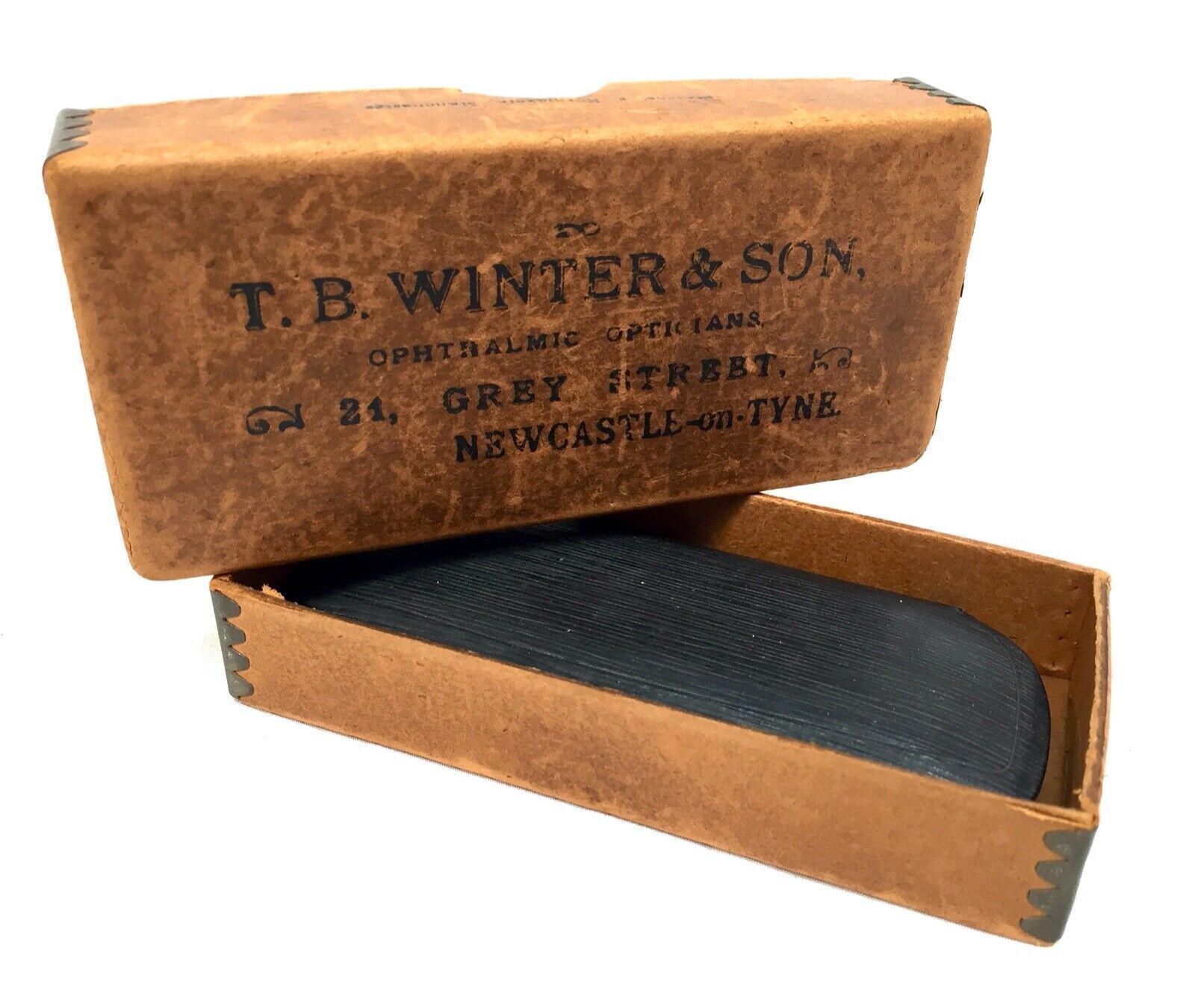 Antique Pinz Nez Glasses By T.B Winter Of Newcastle On Tyne / Boxed & Case photo Home Decor