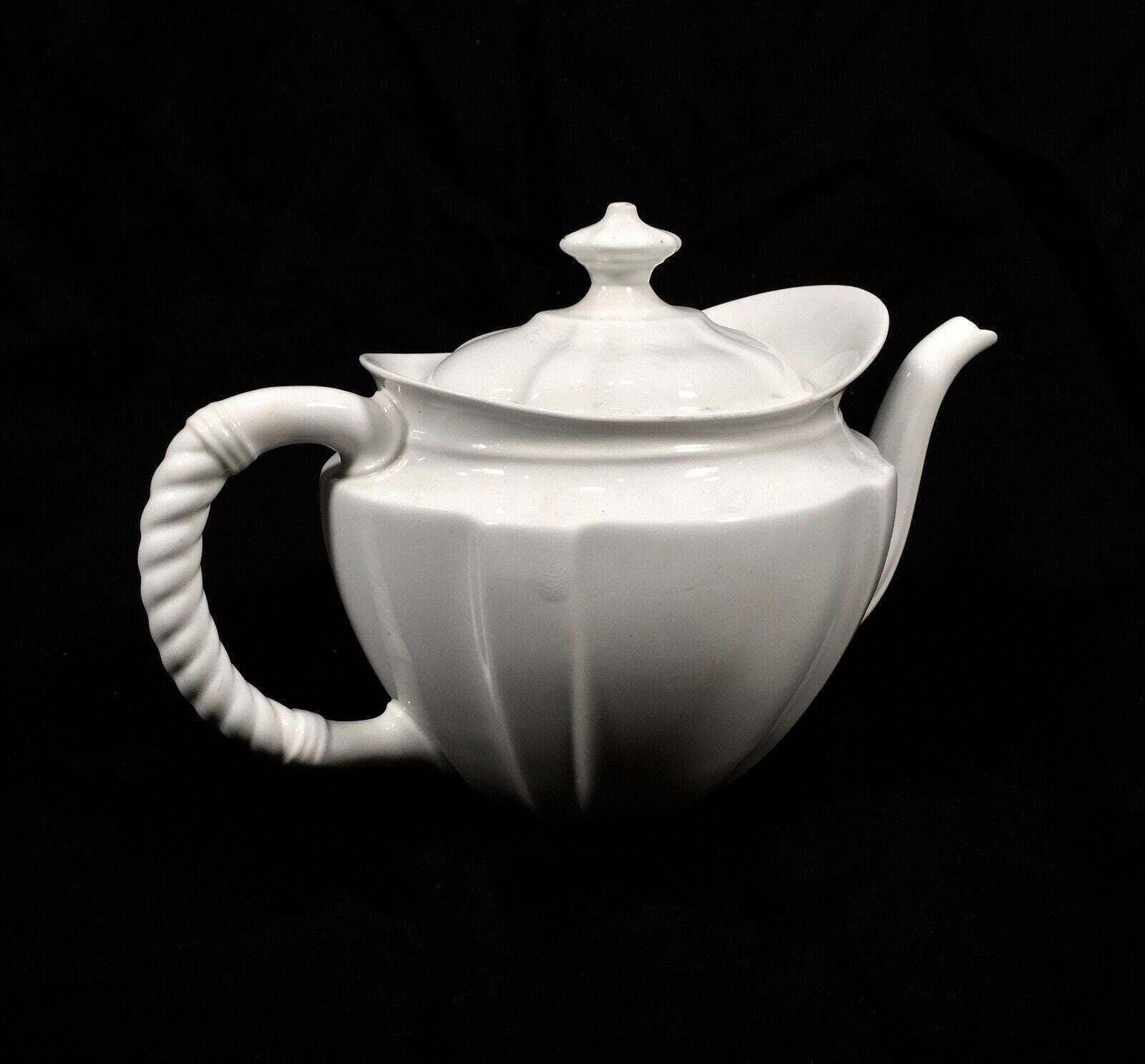 Antique Royal Crown Derby   Surrey White Utility Ware Tea Set For 6 People C1945 photo for sale