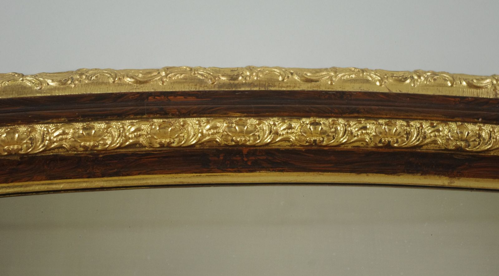 Victorian Simulated Wood And Parcel Gilt Arch Top Overmantle Mirror photo 1495.0