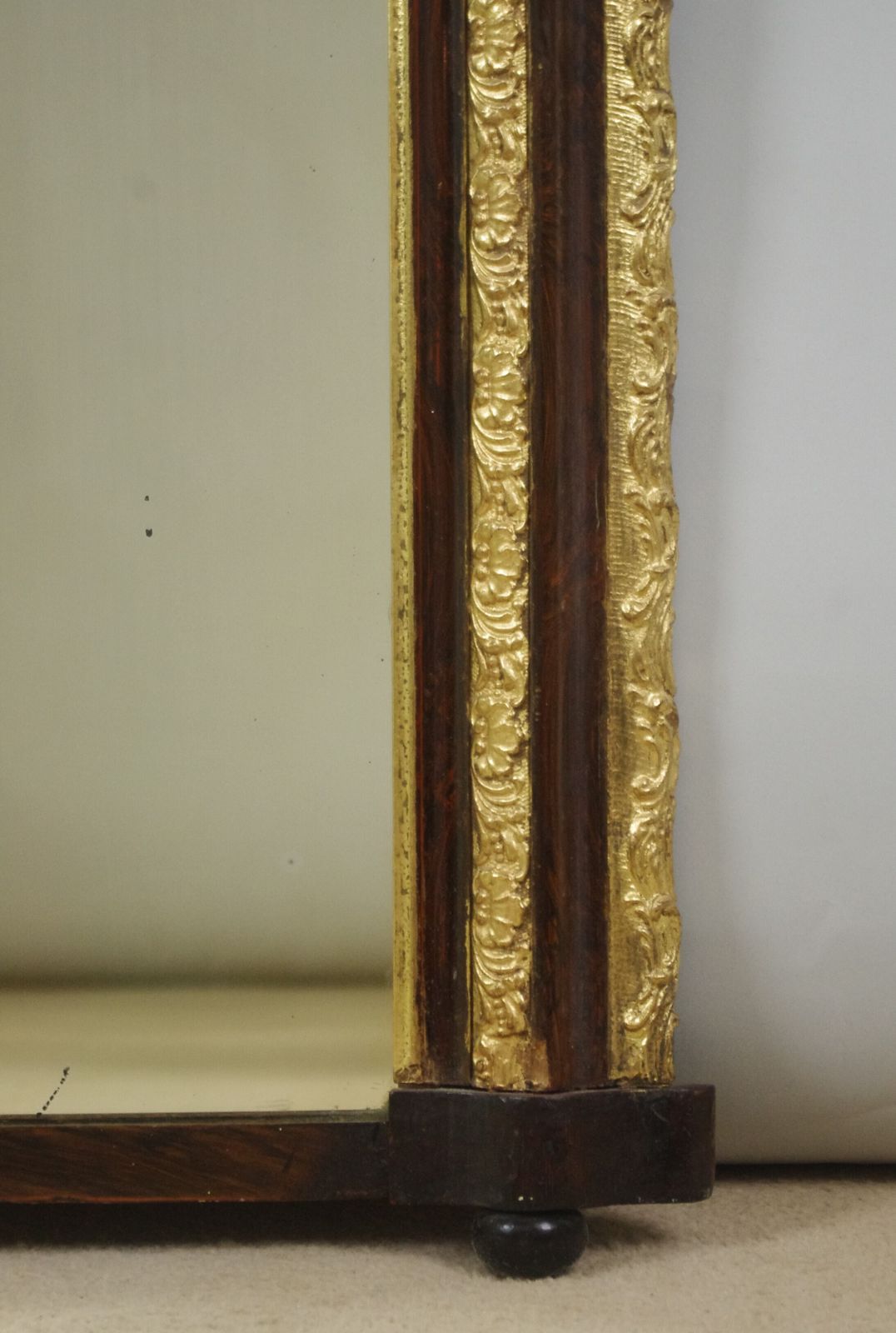 Victorian Simulated Wood And Parcel Gilt Arch Top Overmantle Mirror photo buy