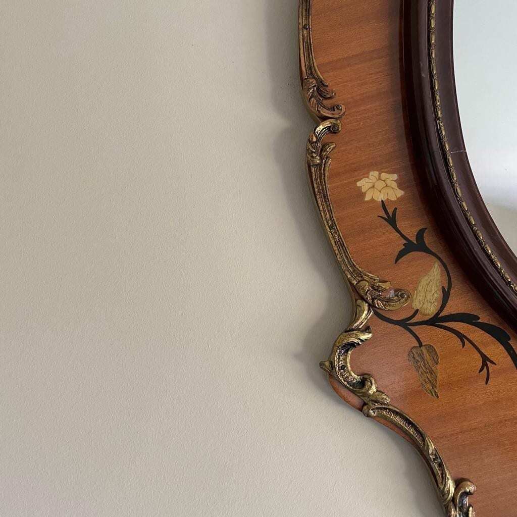 Beautiful Mid Century Modern Floral Mirror By Soriano R Espana In The Dutch Style photo Home Decor