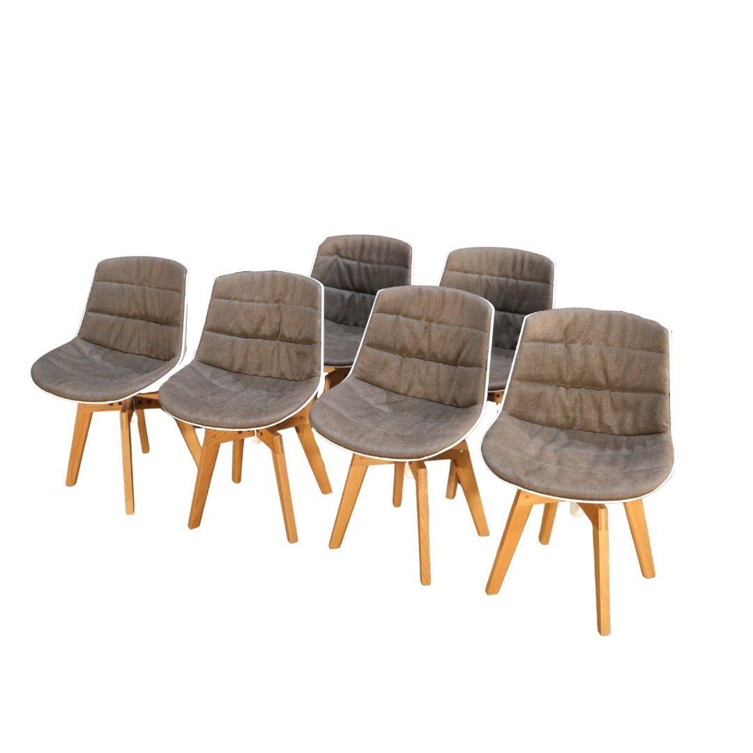 Mdf Italia Flow Chair By Jean Marie Massaud, Set Of Six