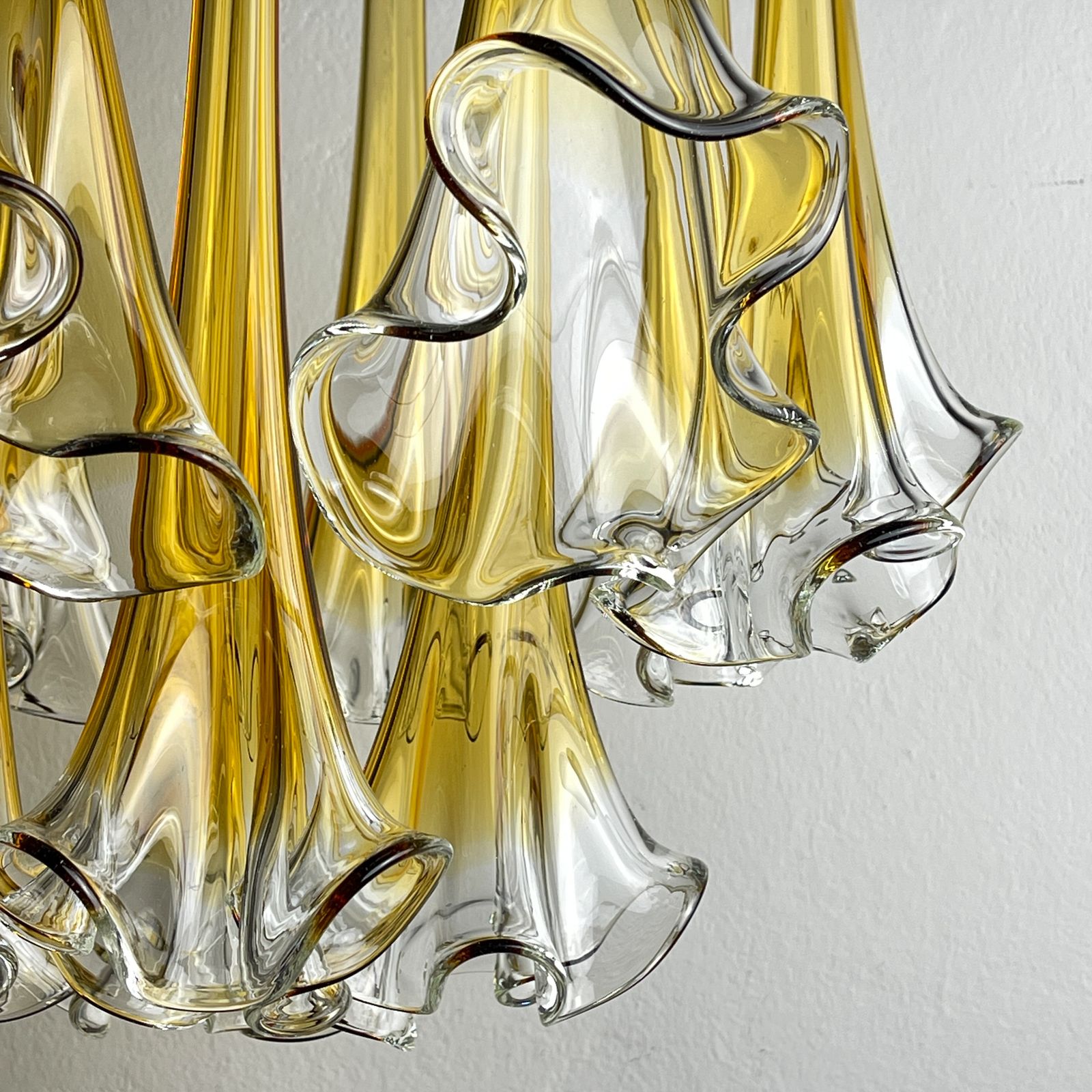 2990.0 Original Murano Chandelier Calla Lily By Venini, Italy 1960s photo