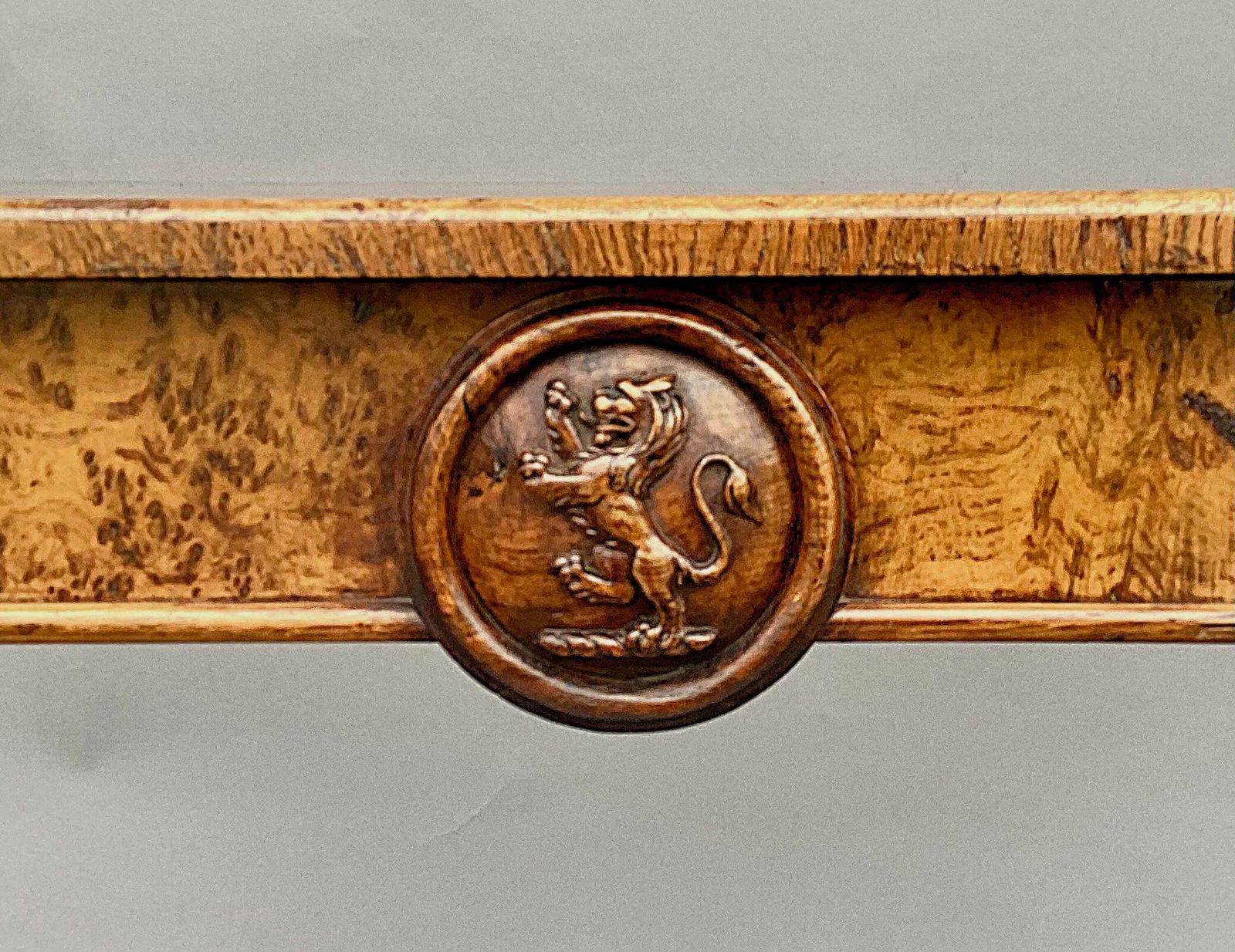 photo for sale Good Mid C19th Burr And Pollard Oak Centre Table; James Winter & Sons, London