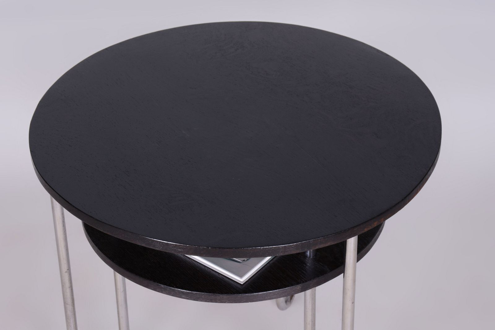 Restored Bauhaus Coffee Table, By Marcel Breuer, Chrome, Oak, Germany, 1930s photo for sale