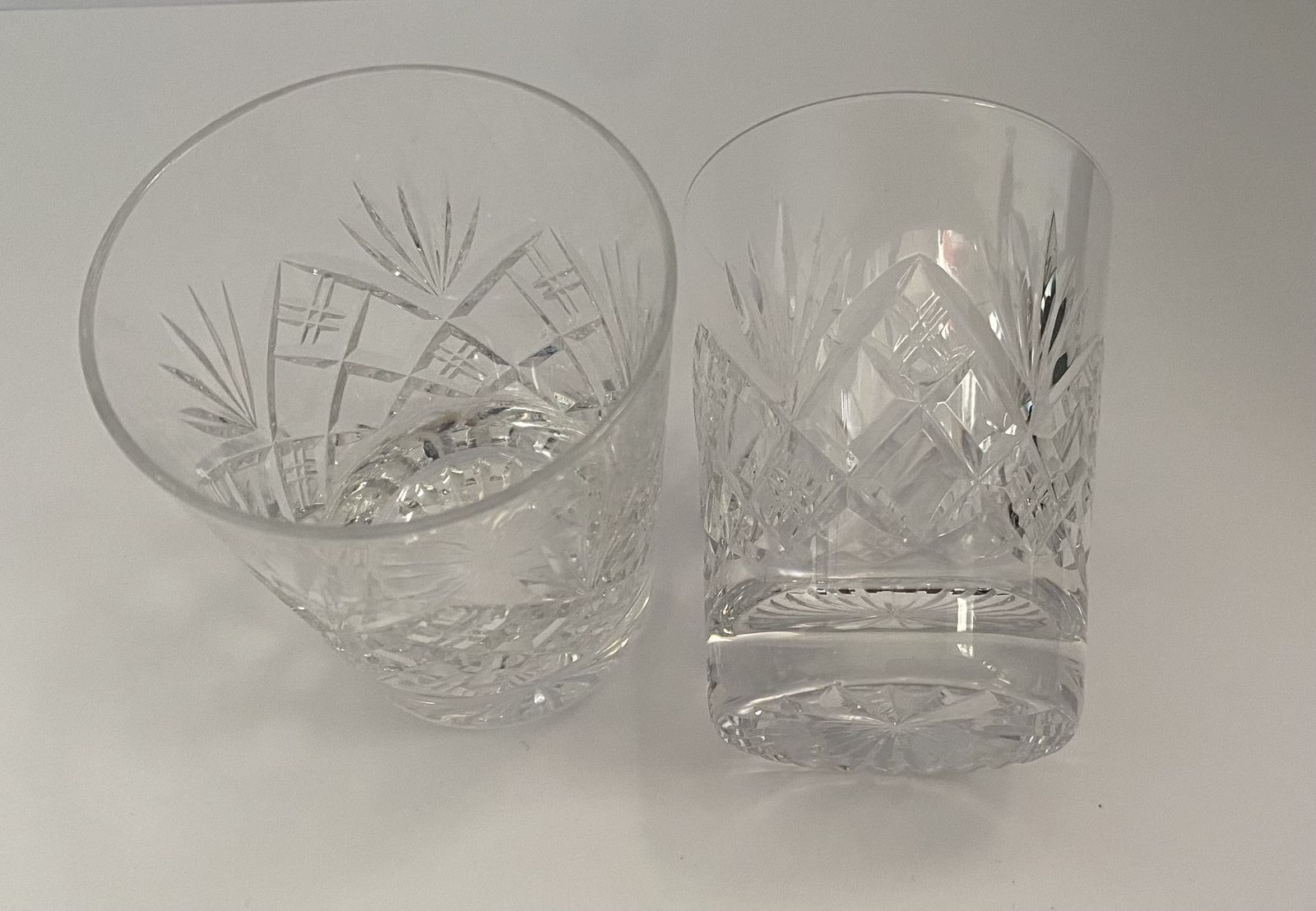 Vintage, Tudor Crystal, Cut Crystal Flat Tumblers (X2), Knighton Imperial Pattern photo 50.0