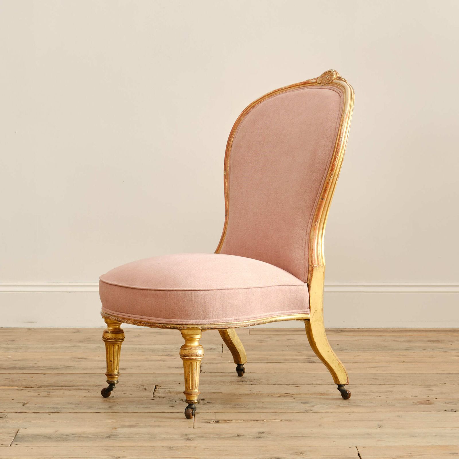 19th Century Giltwood Slipper Chair Attributed To Lamb Of Manchester photo Furniture