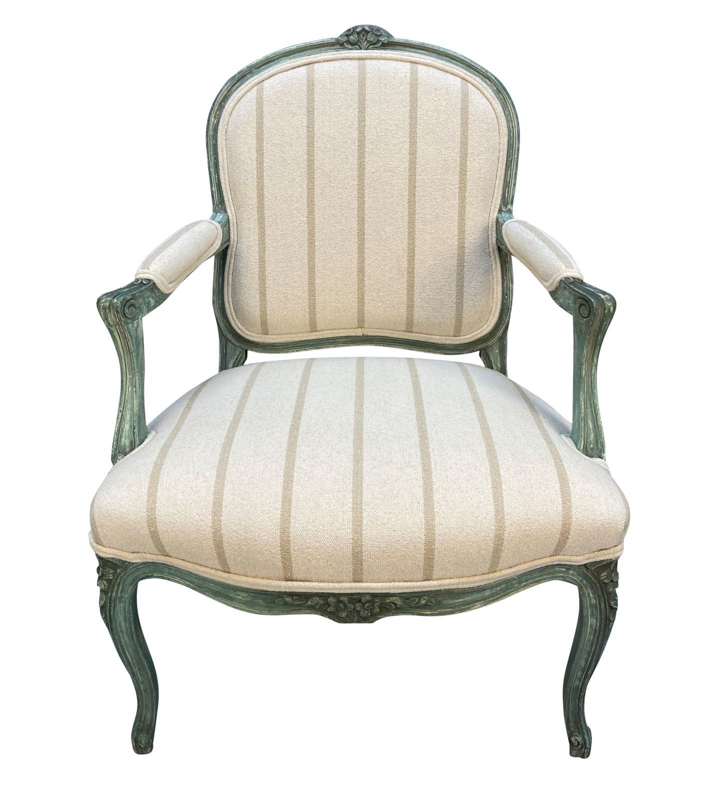 A Pair Of Painted Louis XV Style Armchairs photo furniture