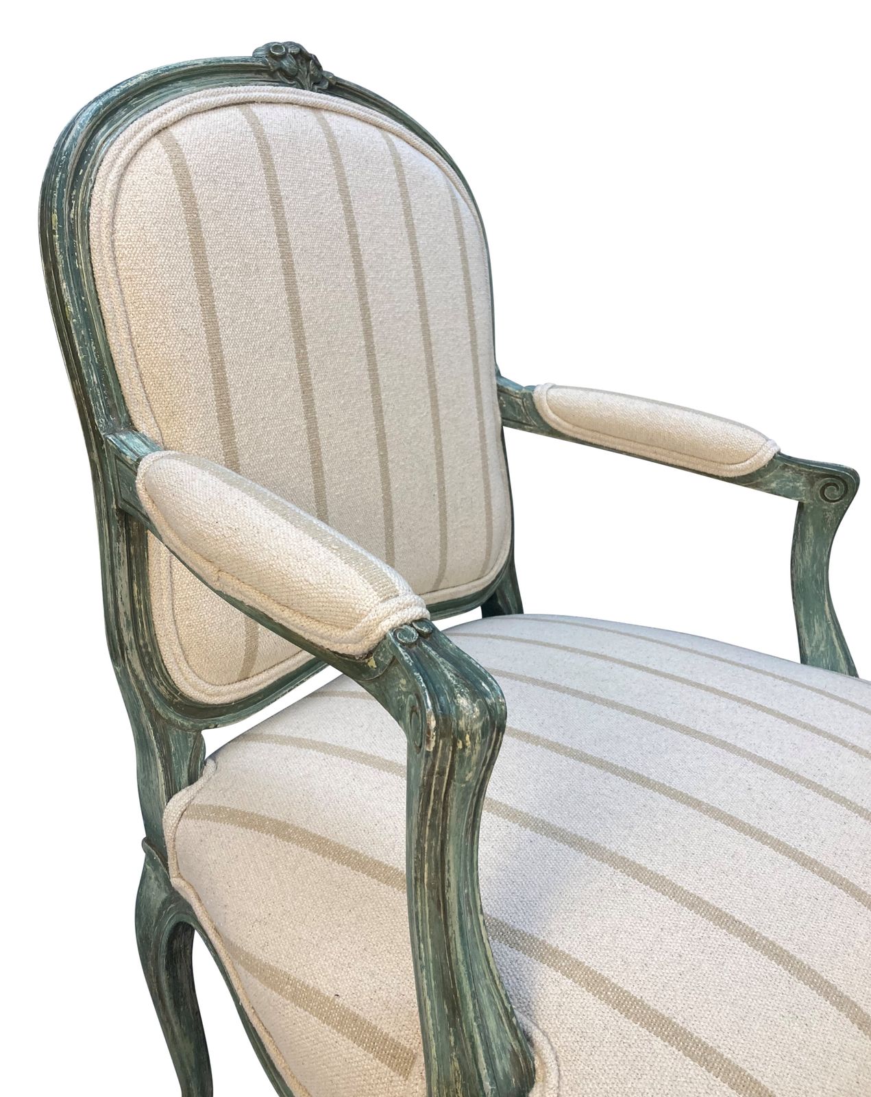 A Pair Of Painted Louis XV Style Armchairs photo vinterior