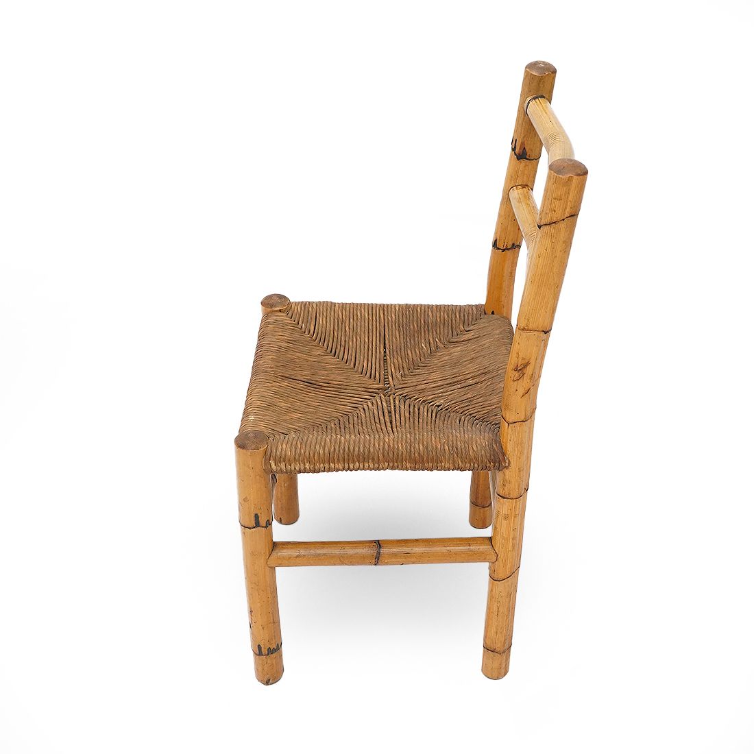 photo vinterior 4 Chairs In Rattan And Woven Straw, 1960s