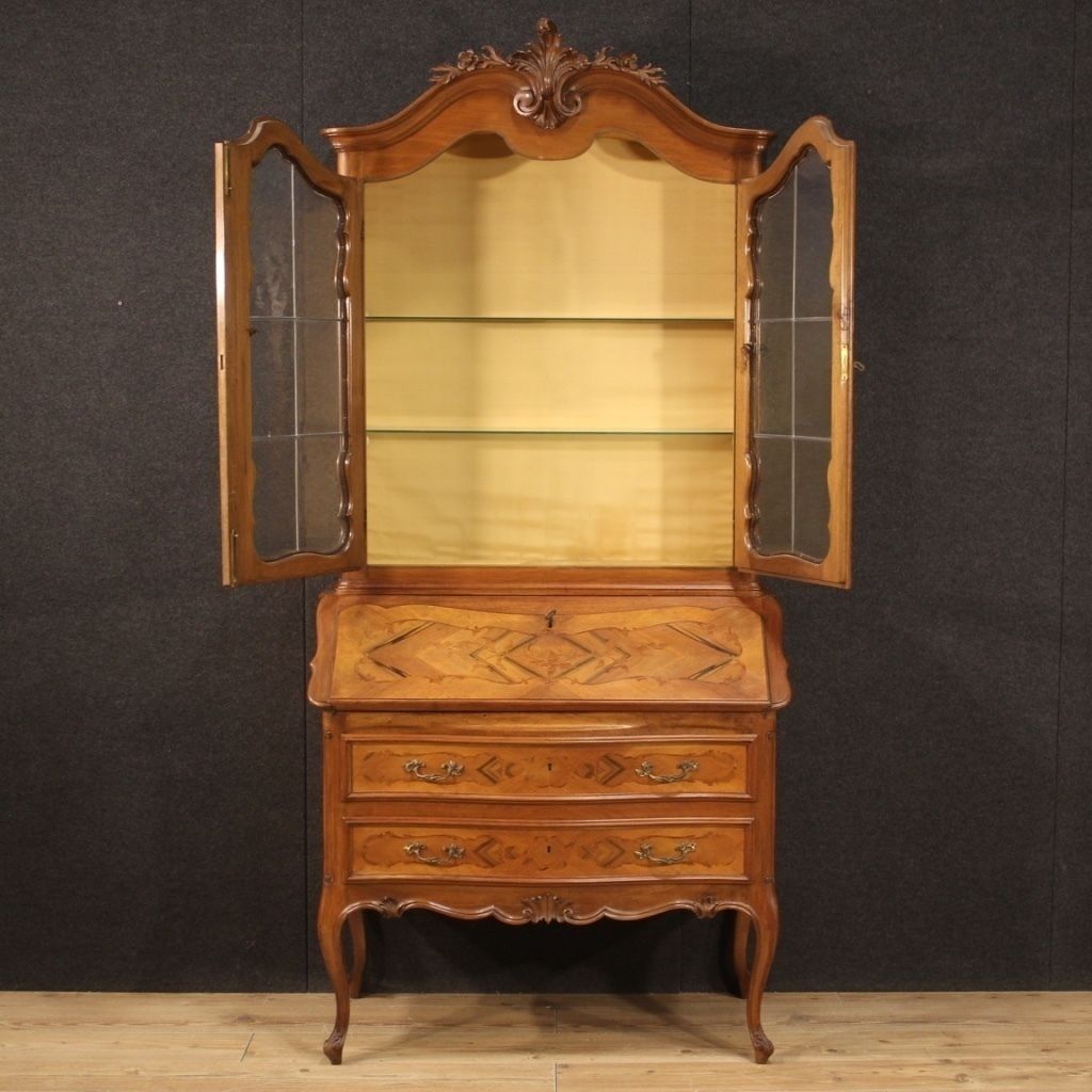 photo furniture Elegant Double Body Display Cabinet Trumeau From The 1950s