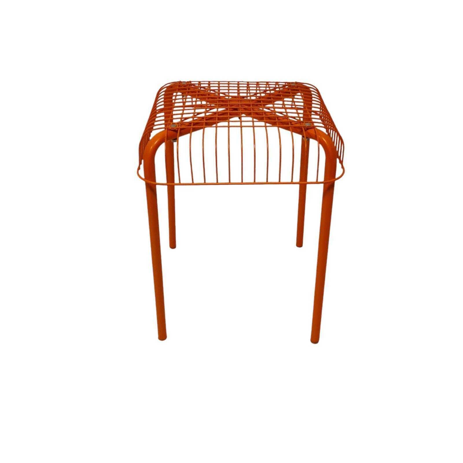 Vintage Vasteron Ikea Orange Wire Stool By Inma Bermúdez And Francis Cayouotte