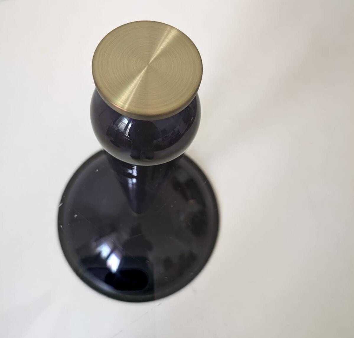 Vintage Rare Mid Century Modern Murano Glass Cobalt Side Table Made In Italy photo buy