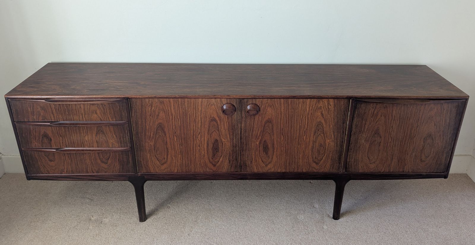 Mid Century Modern 'Dunfermline' Rosewood Sideboard By McIntosh Of Kirkcaldy. Excellent Statement Piece And Effective Spacemaker. Cites In Place photo for sale