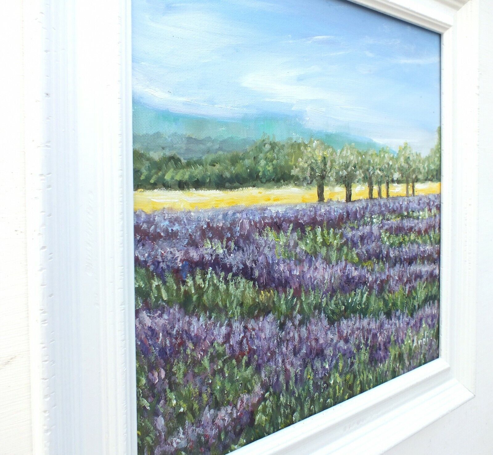 Lavender Fields Painting Floral Art French Landscape Framed Signed Andi J Lucas photo buy