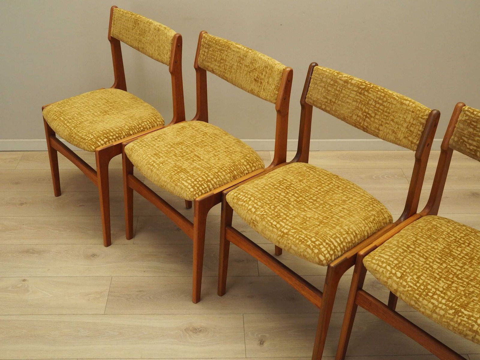 Set Of Six Teak Chairs, Danish Design, 1970s, Production: Denmark photo vintage