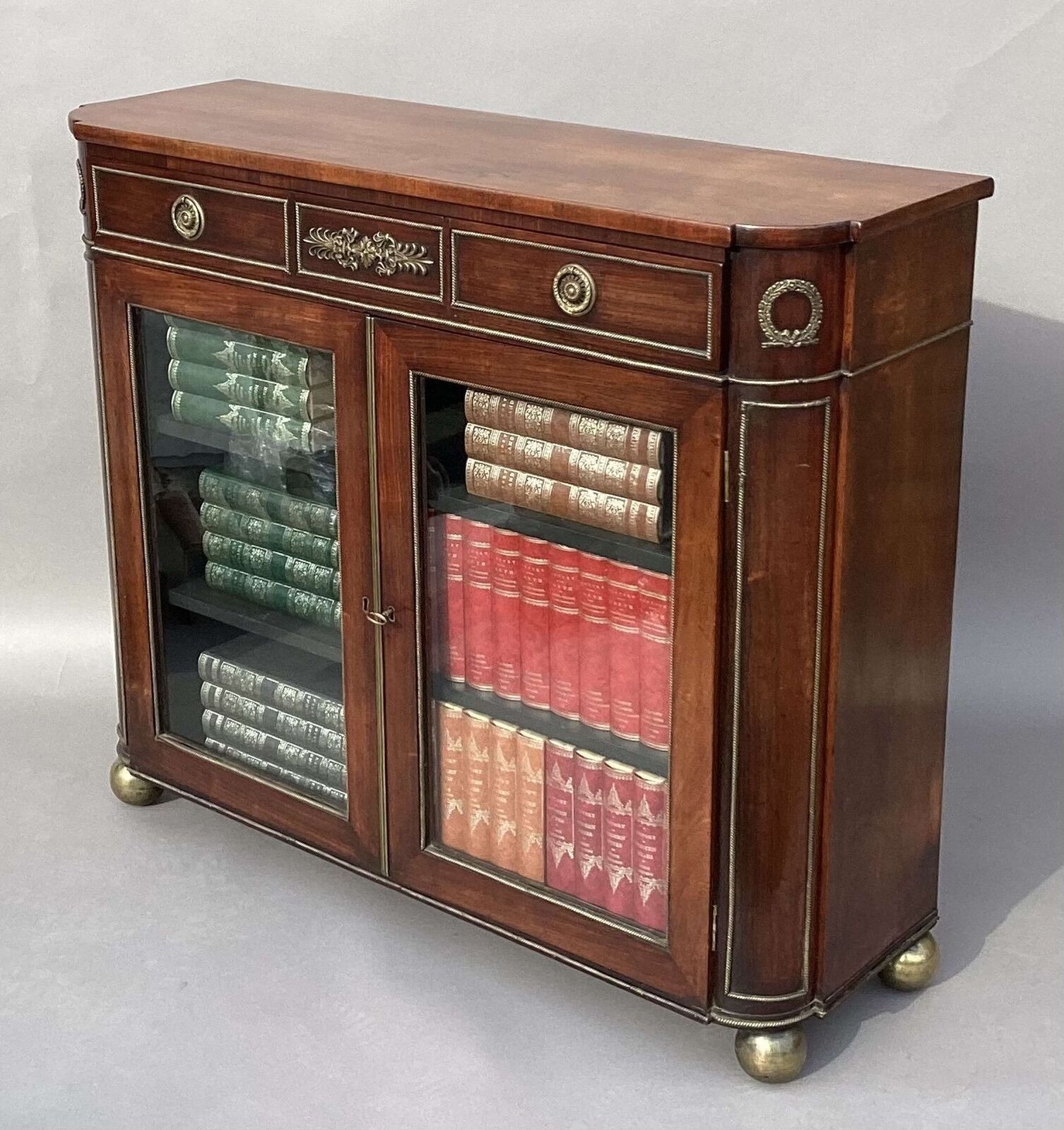 photo buy Good Regency Rosewood And Gilt Brass Mounted Side Cabinet