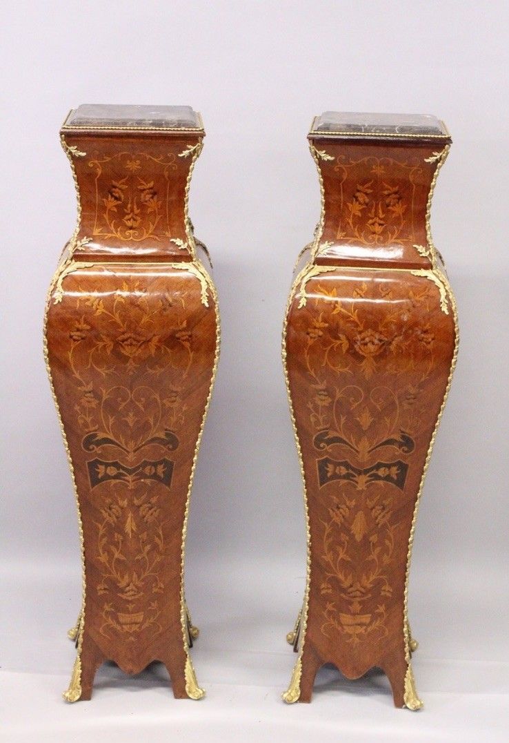 Kingwood Plinths Plant Stand Jardinières Louis XVI Kingwood Pedestals
