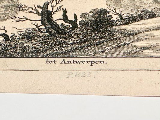 Sebastiaen Vrancx, Wenceslaus Hollar, Antwerp, Copperplate Engraving, 17th Century photo for sale