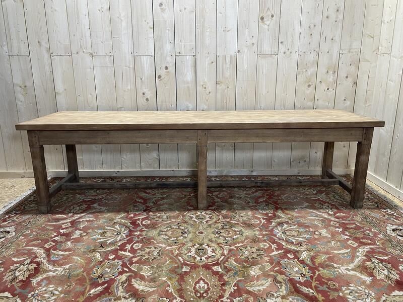 Table De Ferme Ou De Travail En Chêne Massif Aerogommée.