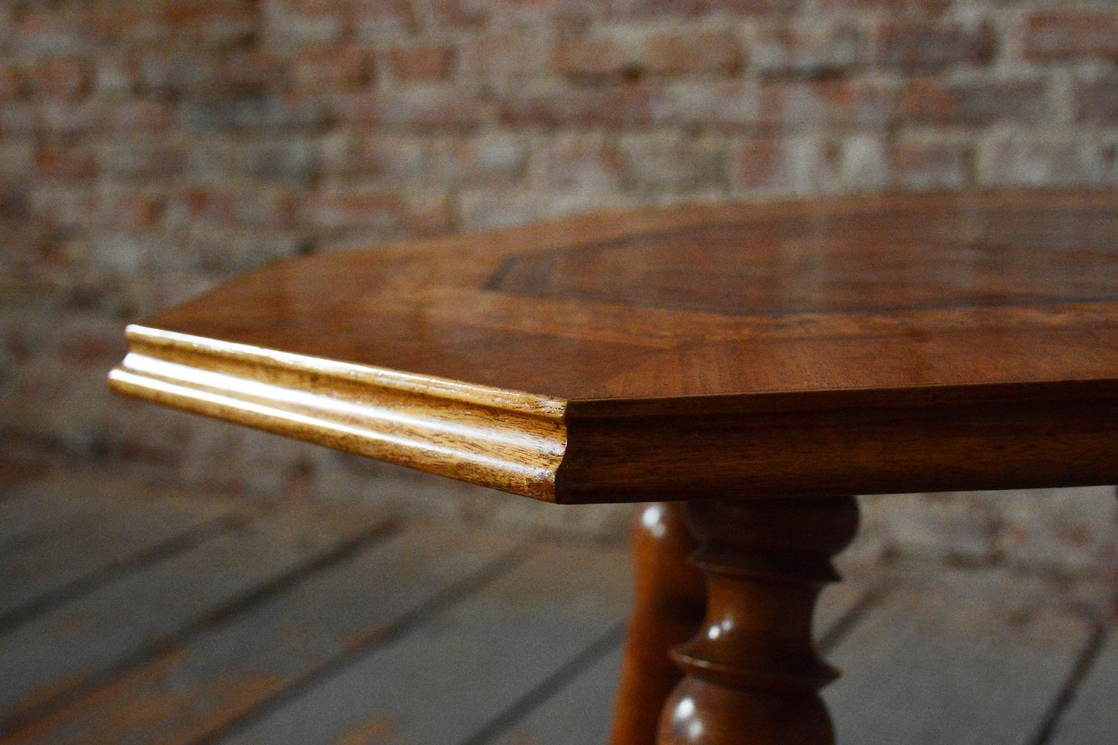 Restored Biedermeier Coffee Table, Cherry, Walnut, Revived Polish, Czech, 1870s photo vintage