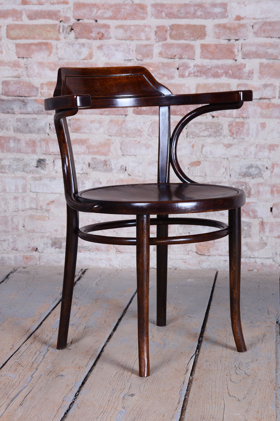 Restored Art Deco Chair, Beech Wood, Revived Polish, Czech, 1920s photo furniture