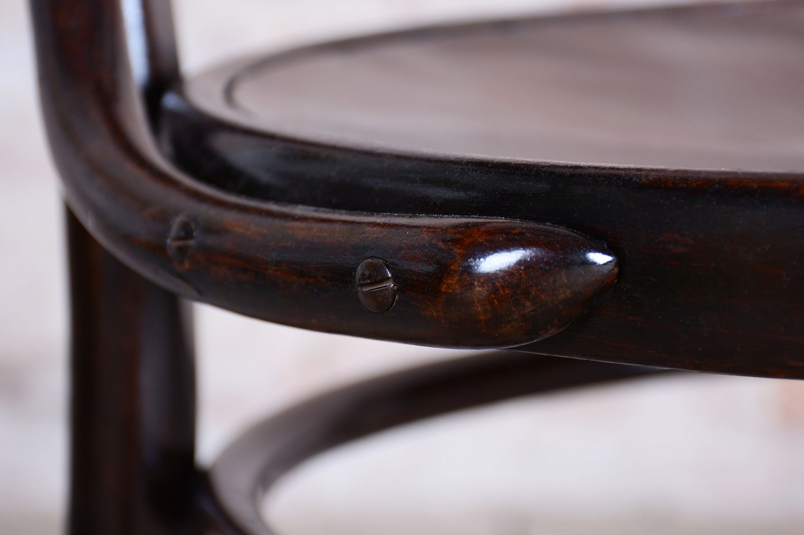 Furniture Restored Art Deco Chair, Beech Wood, Revived Polish, Czech, 1920s photo