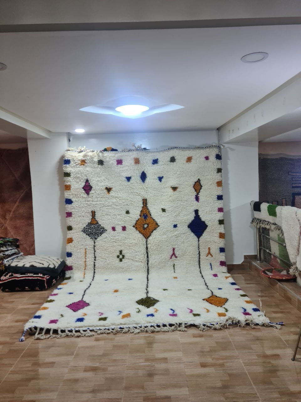 Handwoven Moroccan Berber Rug   Vibrant Multi Color Tribal Design (300x200 Cm)