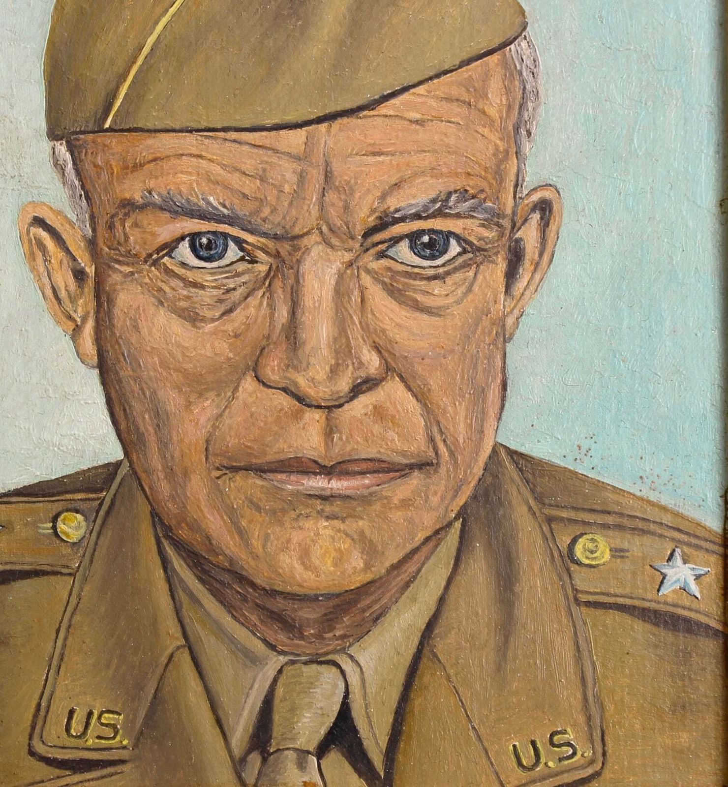 Portrait Of Dwight D. Eisenhower   French School (Circa 1950s) photo vinterior