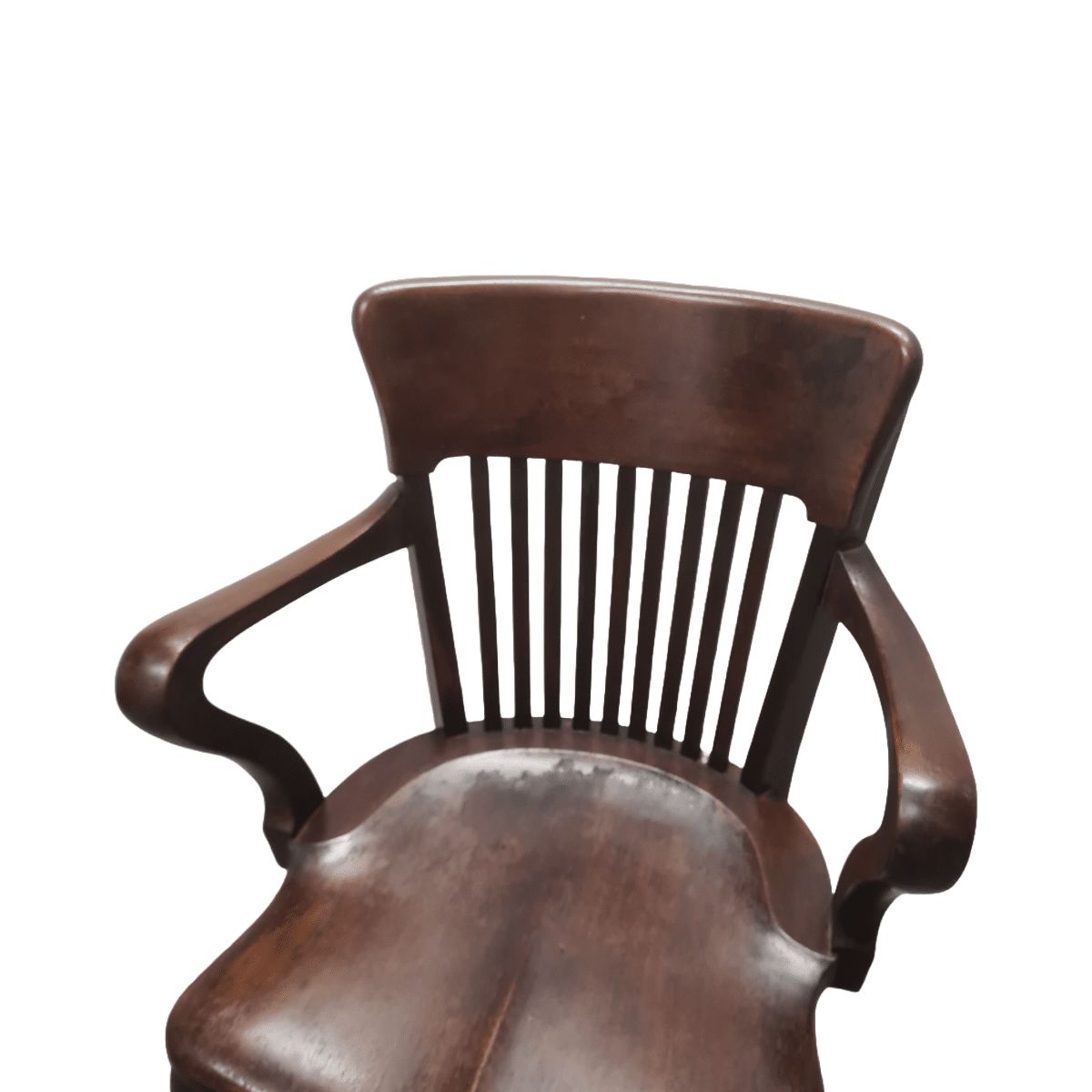 Antique English Mahogany Desk Chair, Early 1900s photo furniture