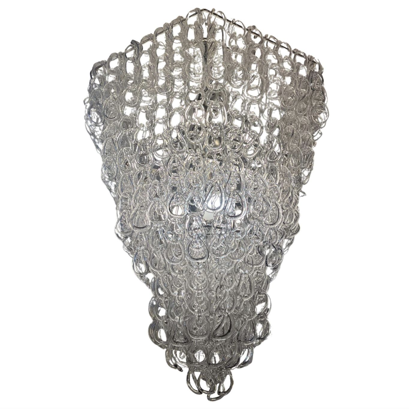 Mid Century Modern Chandelier By Angelo Mangiarotti For Vistosi, 1970s